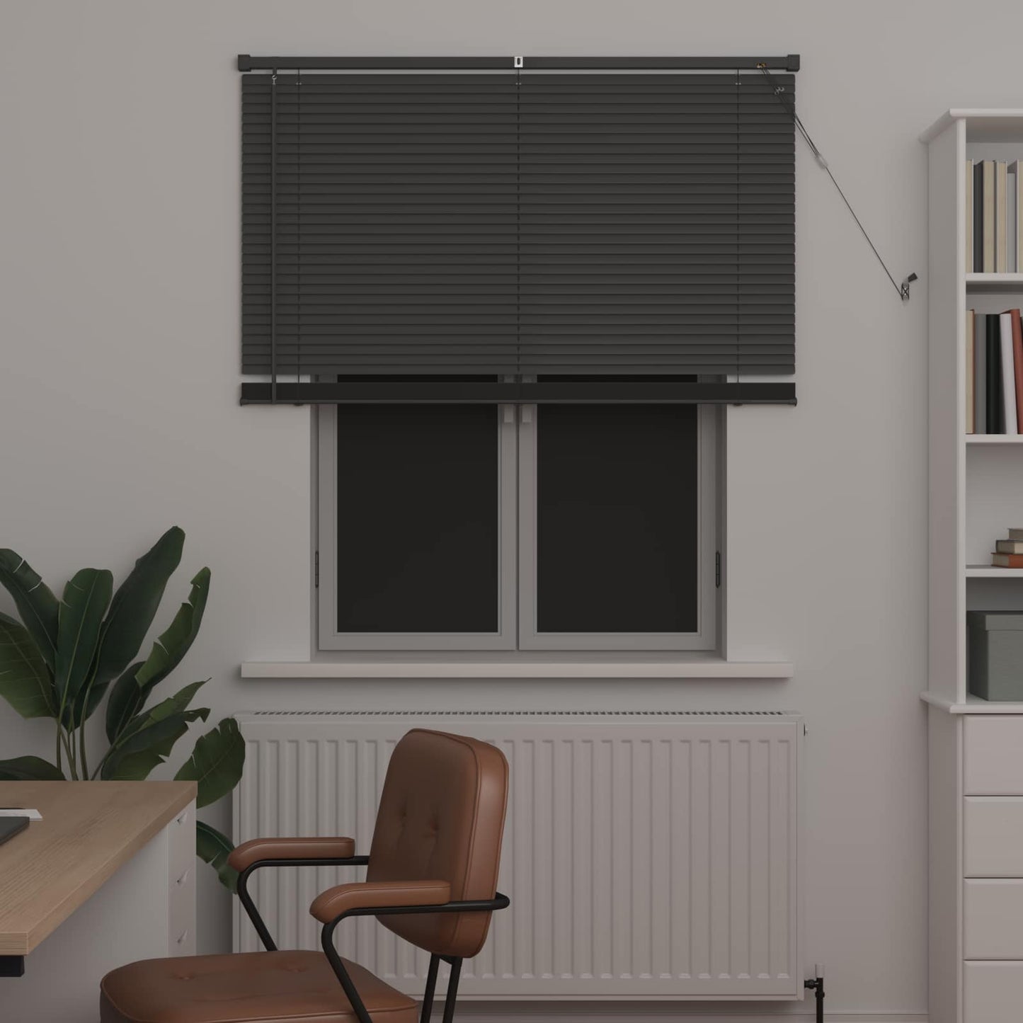 Tenda Veneziana Grigio Argento 150 x 120 cm 25 mm PVC | homemem39