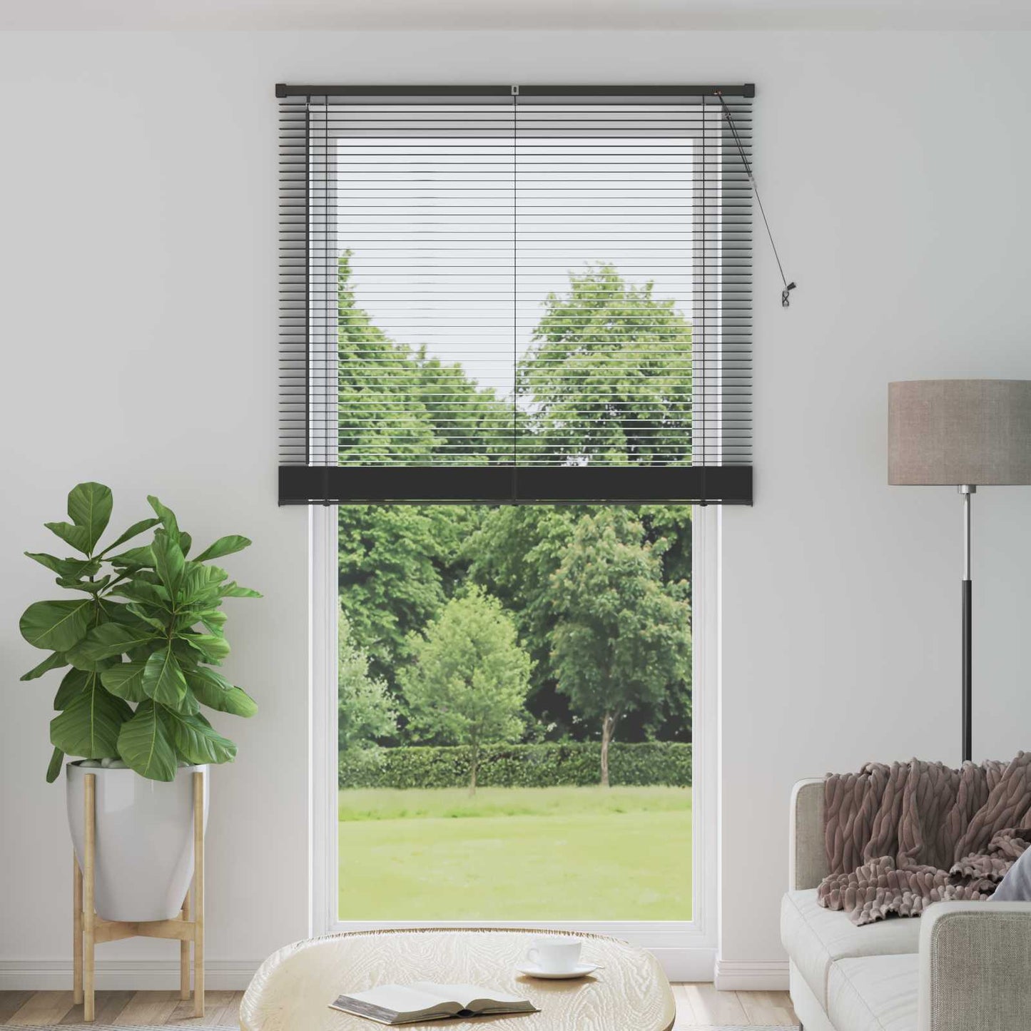 Tenda Veneziana Grigio Argento 213 x 120 cm 25 mm PVC | homemem39