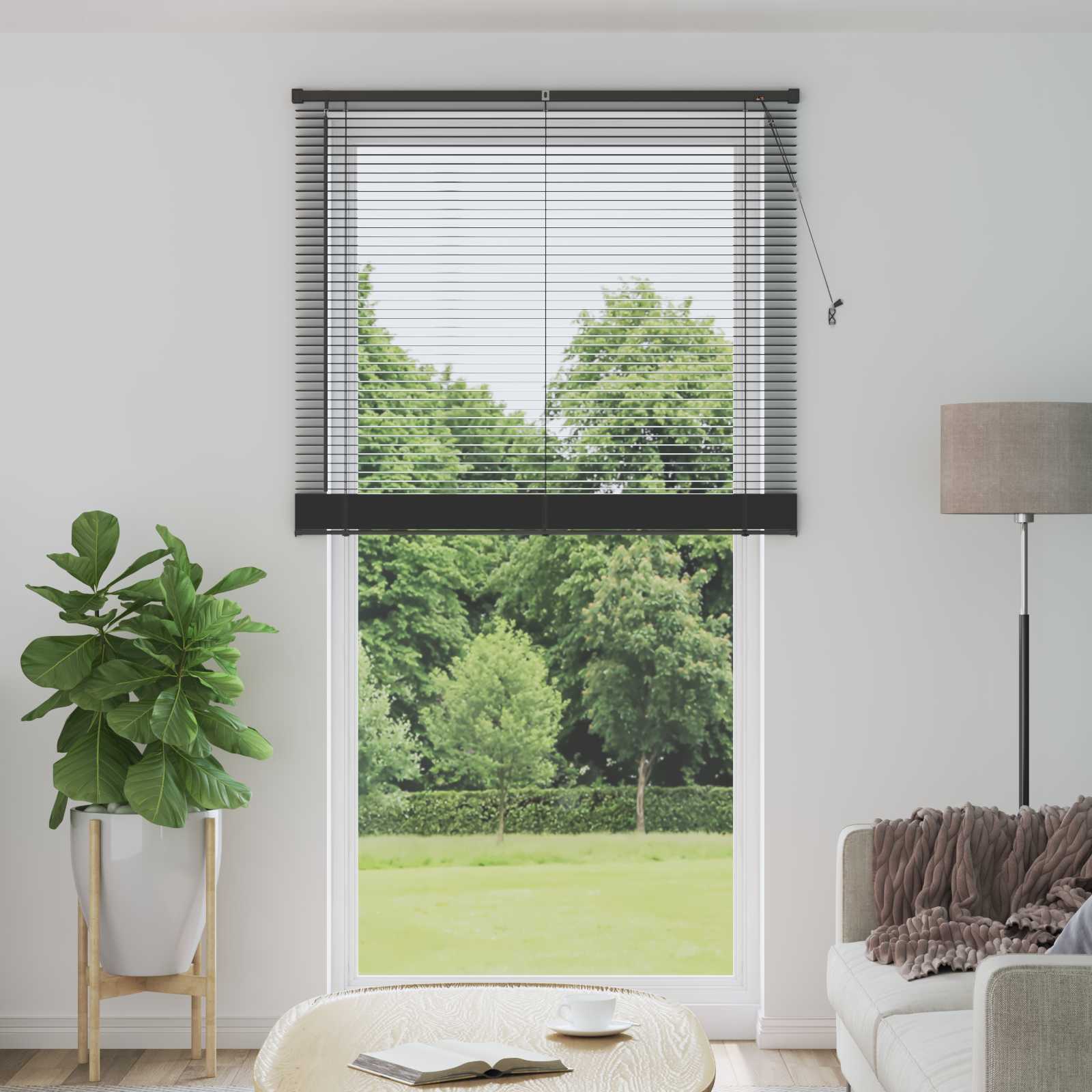 Tenda Veneziana Grigio Argento 213 x 120 cm 25 mm PVC | homemem39