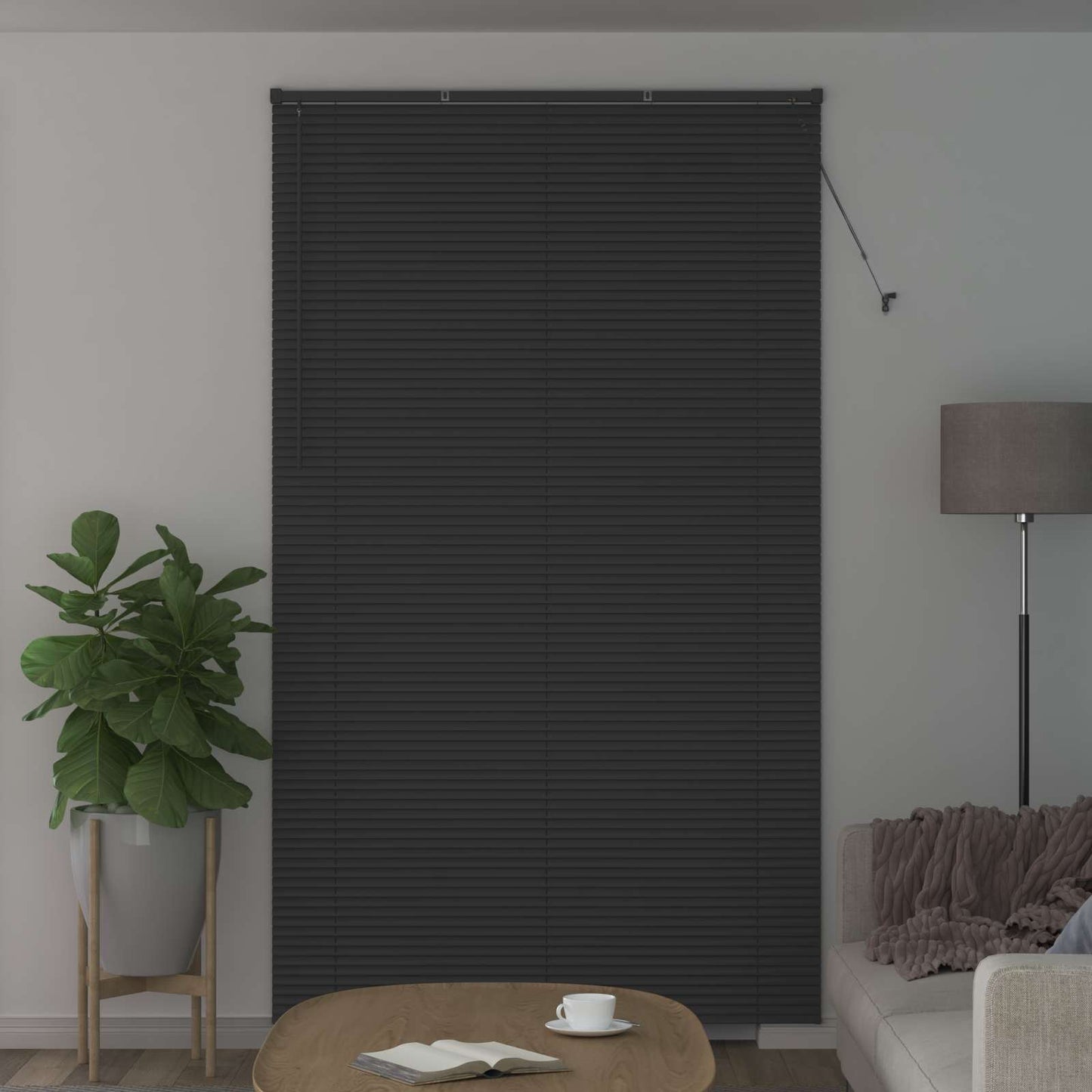 Tenda Veneziana Grigio Argento 213 x 150 cm 25 mm PVC | homemem39