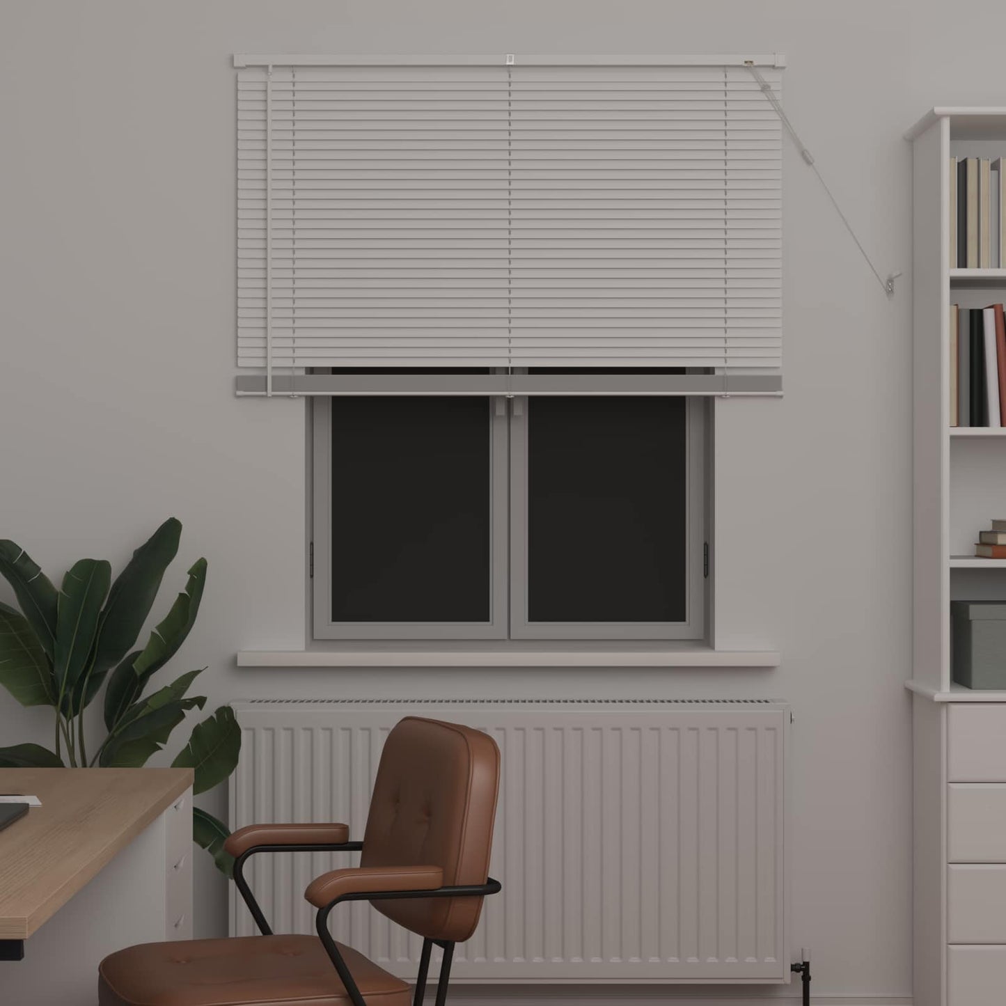 Tenda Veneziana Bianco 150 x 120 cm 25 mm PVC