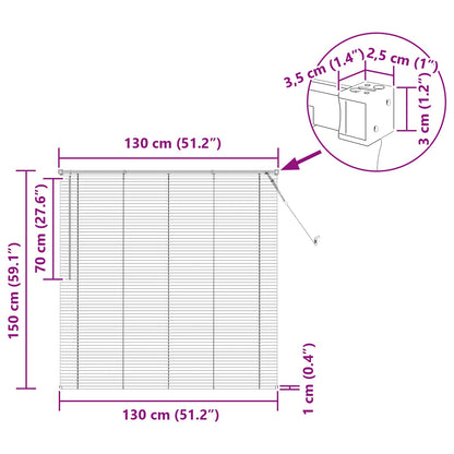 Tenda Veneziana Bianco 150 x 130 cm PVC | homemem39