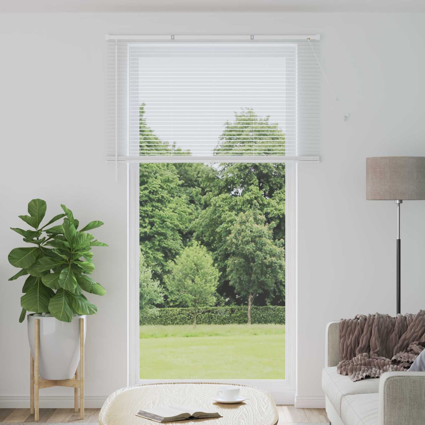 Tenda Veneziana Bianco 213 x 140 cm 25 mm PVC