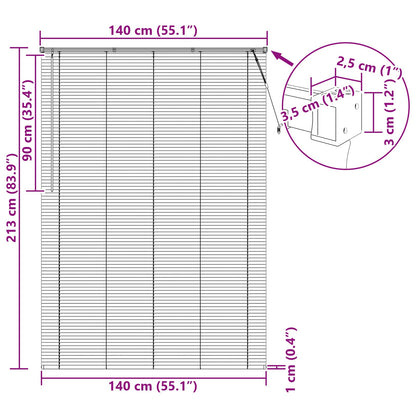 Tenda Veneziana Bianco 213 x 140 cm PVC | homemem39