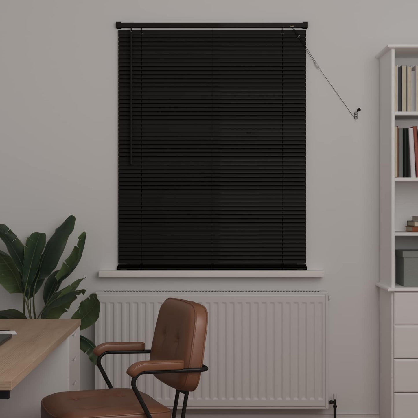 Tenda Veneziana Nero 150 x 90 cm 25 mm PVC