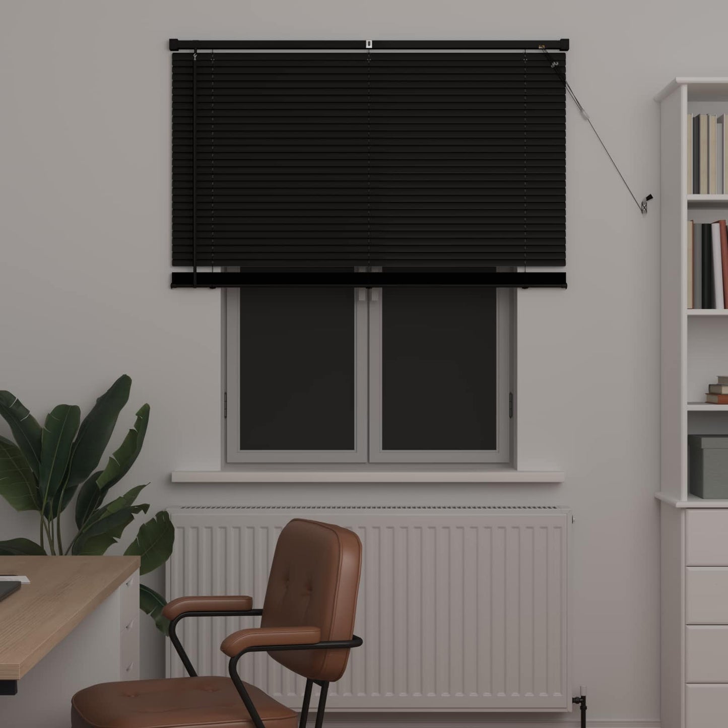 Tenda Veneziana Nero 150 x 120 cm 25 mm PVC