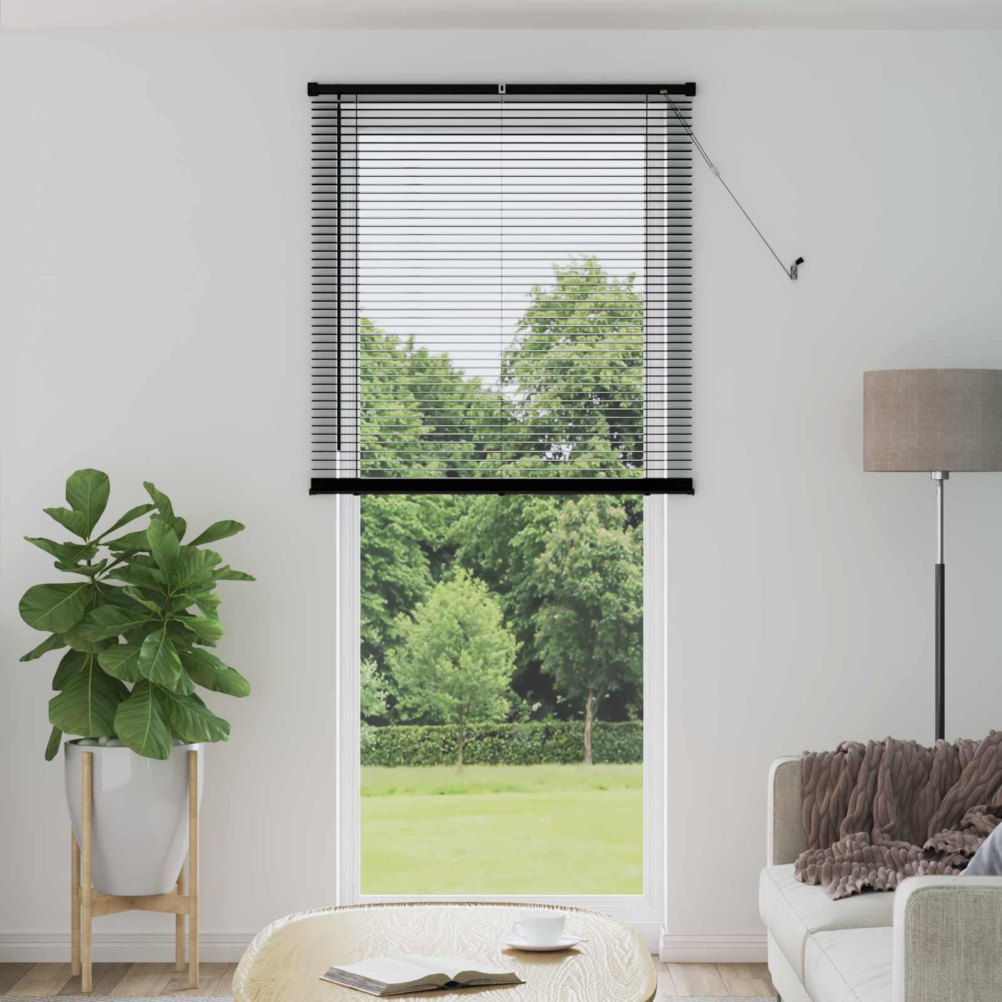Tenda Veneziana Nero 213 x 100 cm 25 mm PVC