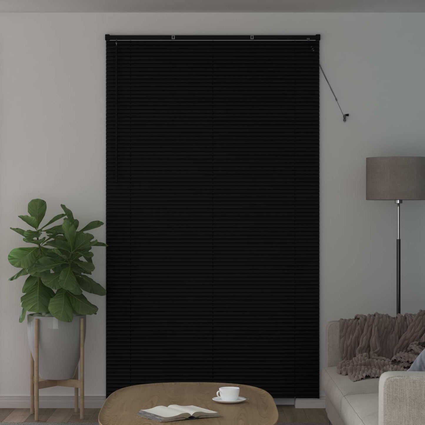 Tenda Veneziana Nero 213 x 130 cm 25 mm PVC