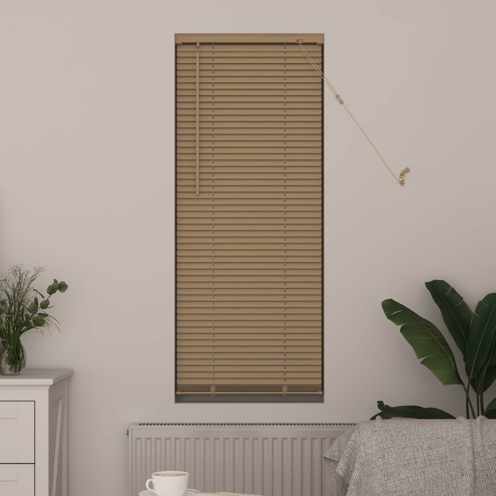 Tenda Veneziana Marrone Chiaro con Motivo 150 x 40 cm PVC | homemem39