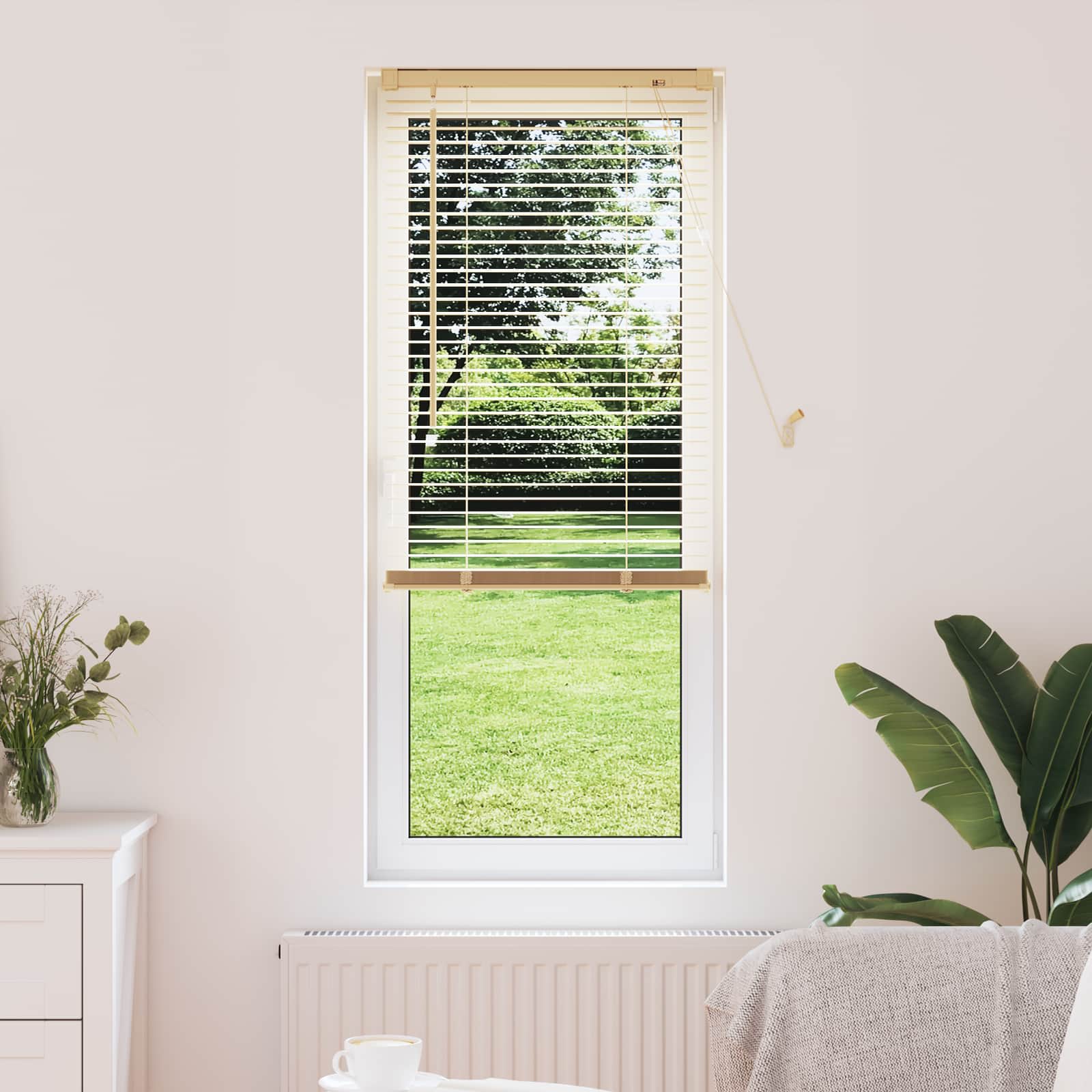 Tenda Veneziana Marrone Chiaro con Motivo 150 x 50 cm PVC | homemem39