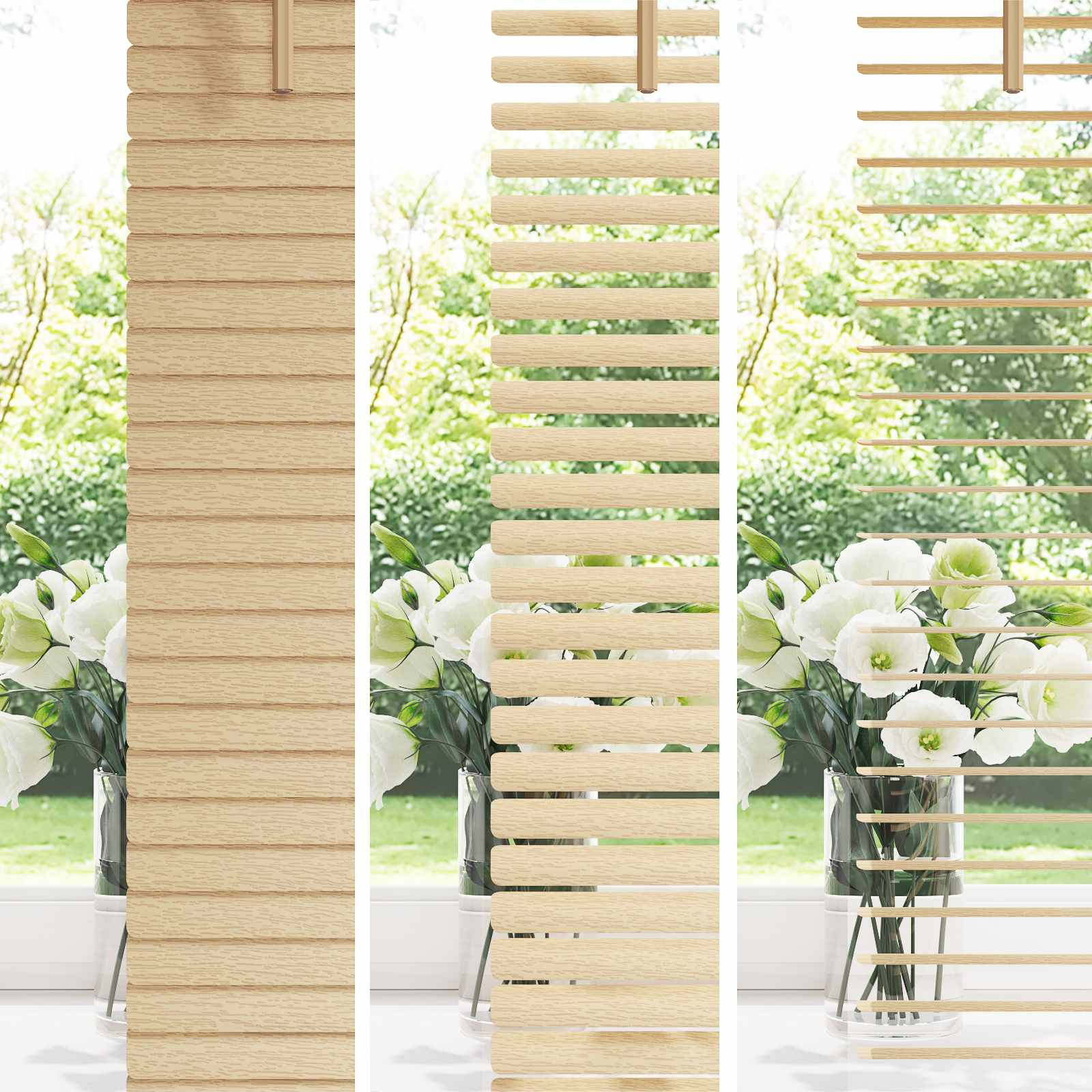 Tenda Veneziana Marrone Chiaro con Motivo 150 x 80 cm PVC | homemem39
