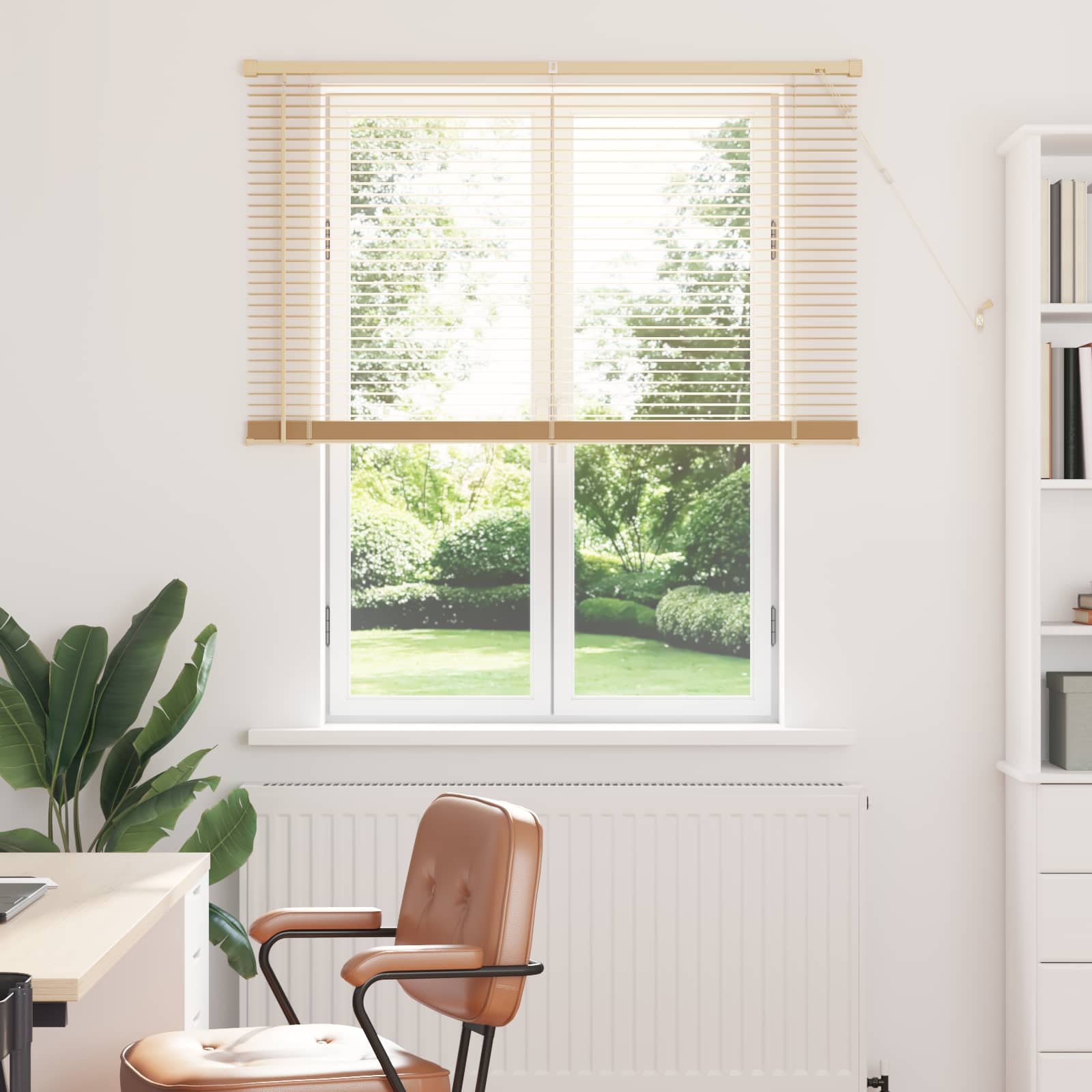 Tenda Veneziana Marrone Chiaro con Motivo 150 x 120 cm PVC | homemem39