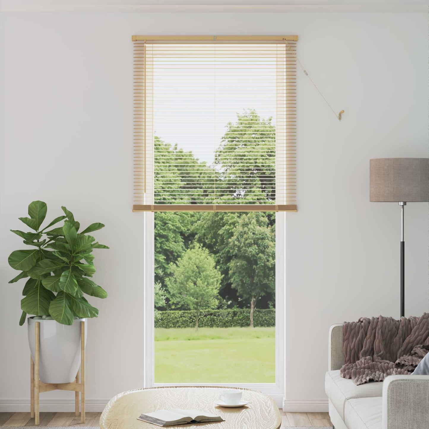 Tenda Veneziana Marrone Chiaro con Motivo 213 x 100 cm PVC | homemem39