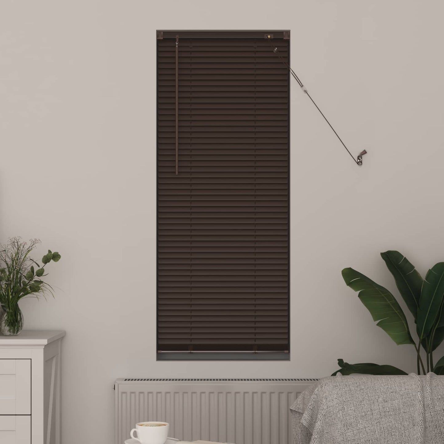 Tenda Veneziana Marrone Scuro con Motivo 150 x 60 cm 25 mm PVC | homemem39