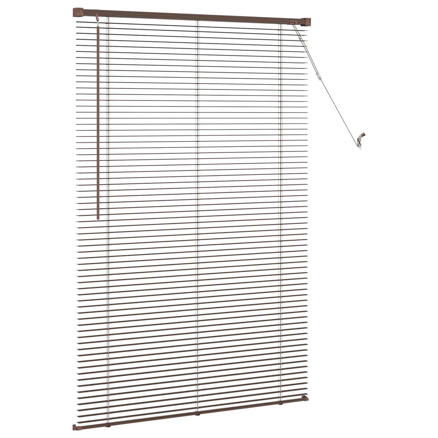 Tenda Veneziana Marrone Scuro con Motivo 150 x 90 cm 25 mm PVC | homemem39