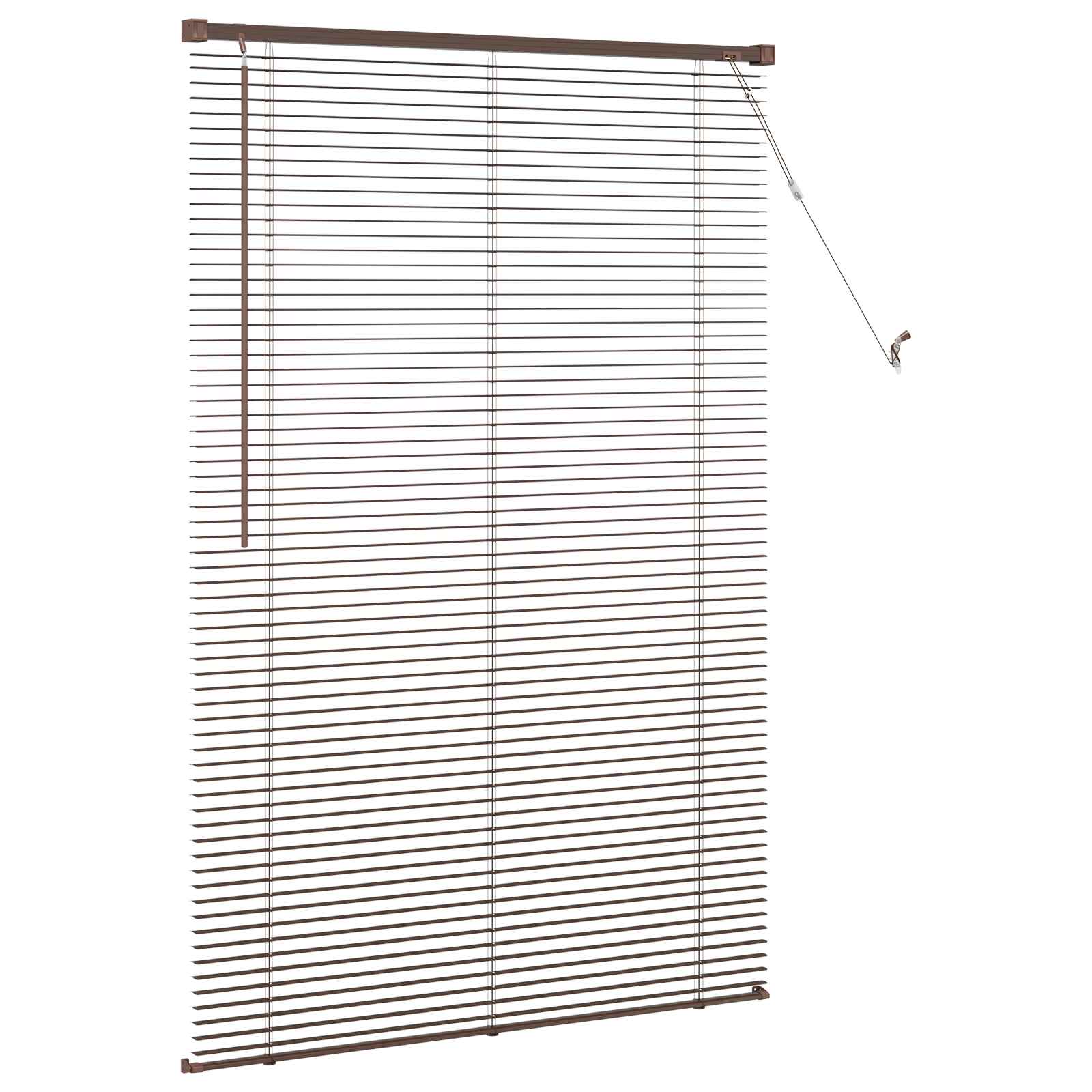 Tenda Veneziana Marrone Scuro con Motivo 150 x 90 cm 25 mm PVC | homemem39