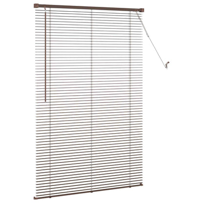 Tenda Veneziana Marrone Scuro con Motivo 150 x 90 cm 25 mm PVC | homemem39
