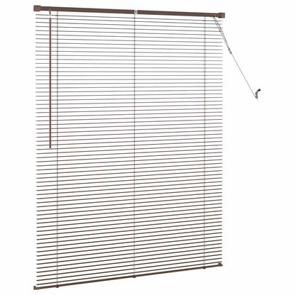 Tenda Veneziana Marrone Scuro con Motivo 150 x 120 cm 25 mm PVC | homemem39
