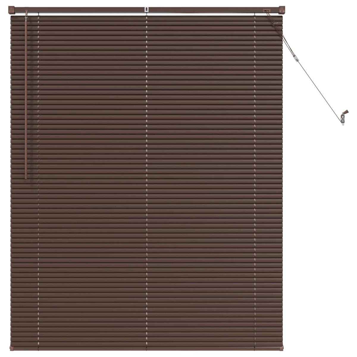 Tenda Veneziana Marrone Scuro con Motivo 150 x 120 cm 25 mm PVC | homemem39
