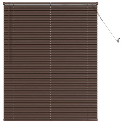Tenda Veneziana Marrone Scuro con Motivo 150 x 120 cm 25 mm PVC | homemem39