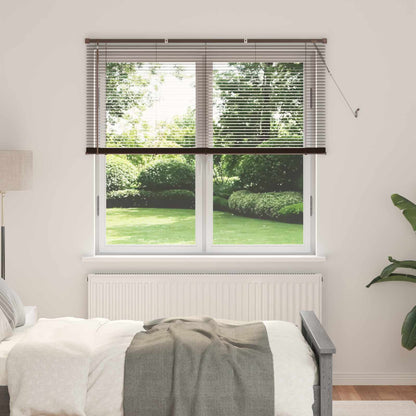 Tenda Veneziana Marrone Scuro con Motivo 150 x 140 cm 25 mm PVC | homemem39