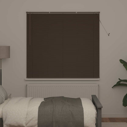 Tenda Veneziana Marrone Scuro con Motivo 150 x 140 cm 25 mm PVC | homemem39
