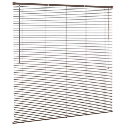 Tenda Veneziana Marrone Scuro con Motivo 150 x 150 cm 25 mm PVC | homemem39