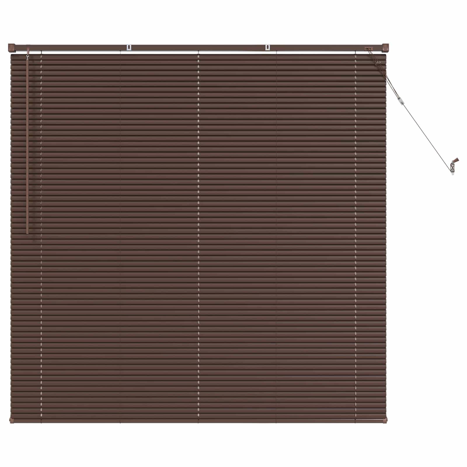 Tenda Veneziana Marrone Scuro con Motivo 150 x 150 cm 25 mm PVC | homemem39