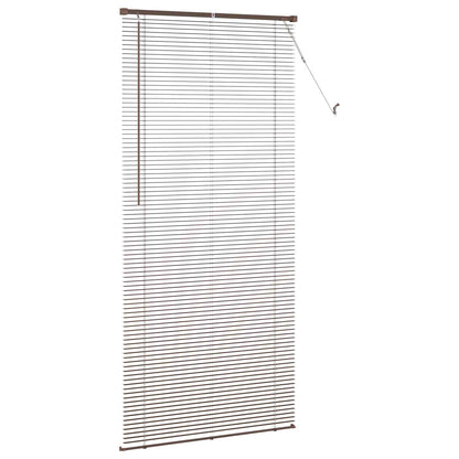 Tenda Veneziana Marrone Scuro con Motivo 213 x 100 cm 25 mm PVC | homemem39