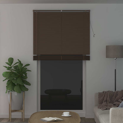 Tenda Veneziana Marrone Scuro con Motivo 213 x 120 cm 25 mm PVC | homemem39