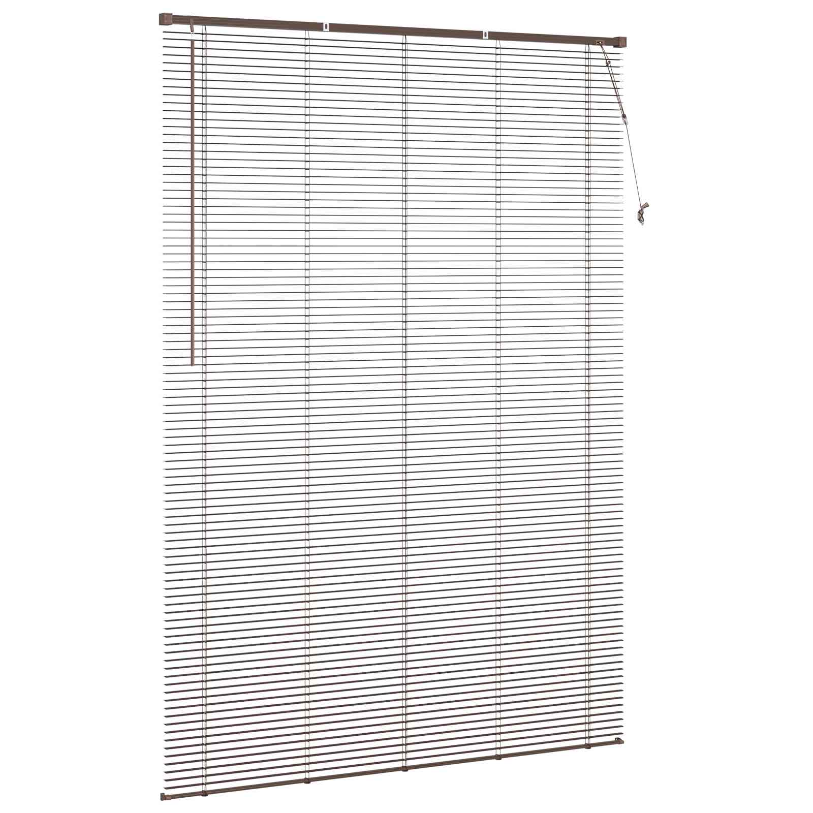 Tenda Veneziana Marrone Scuro con Motivo 213 x 140 cm 25 mm PVC | homemem39