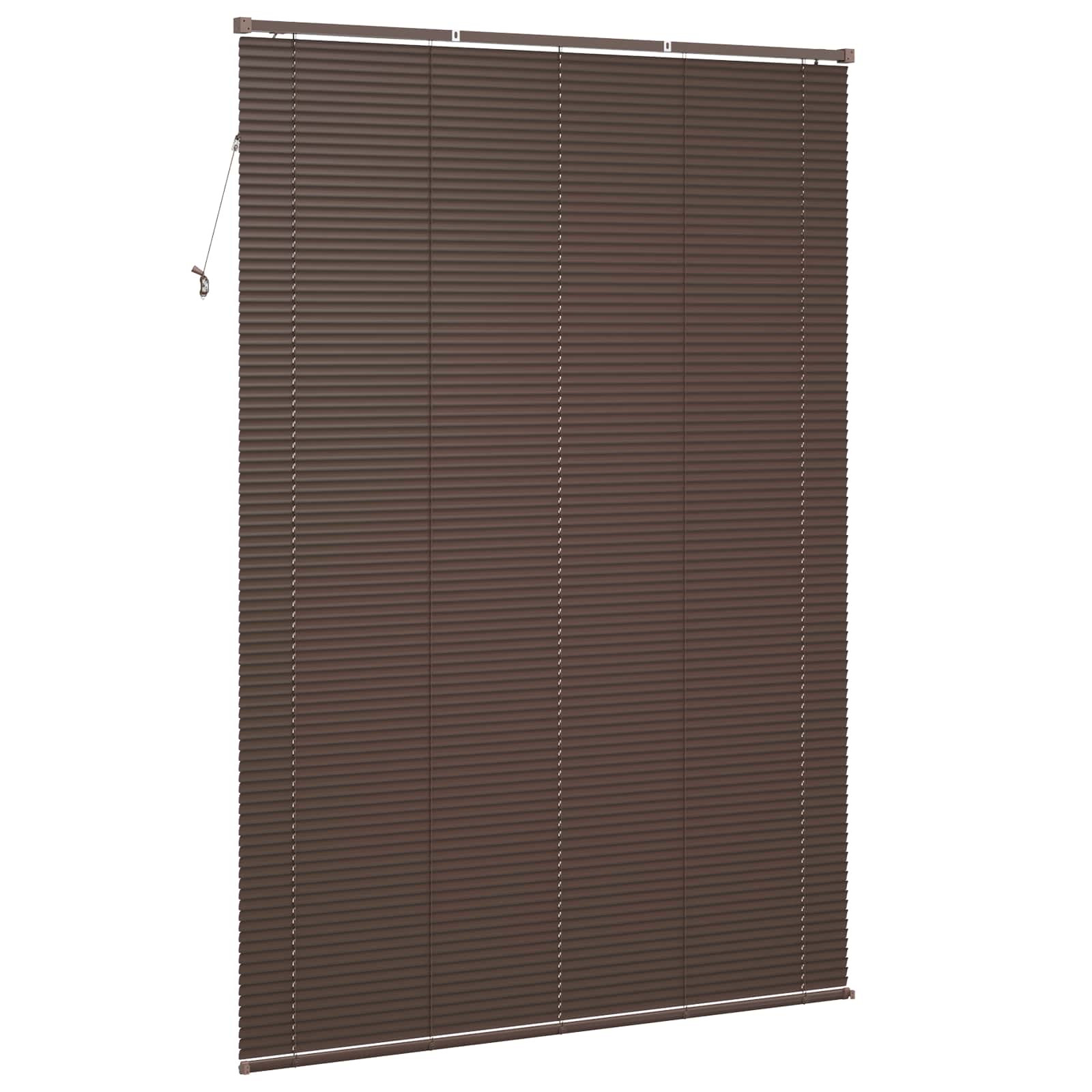 Tenda Veneziana Marrone Scuro con Motivo 213 x 160 cm 25 mm PVC | homemem39