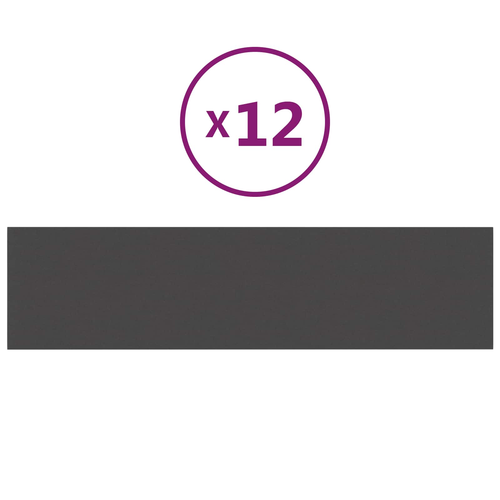 Testiera da Parete 12 pcs Grigio scuro 60 x 15 cm Tessuto | homemem39