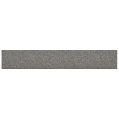 Testiera da Parete 12 pcs 90 x 15 cm Grigio chiaro Tessuto