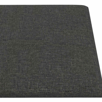 Testiera da Parete 12 pcs Grigio scuro 90 x 15 cm Tessuto | homemem39