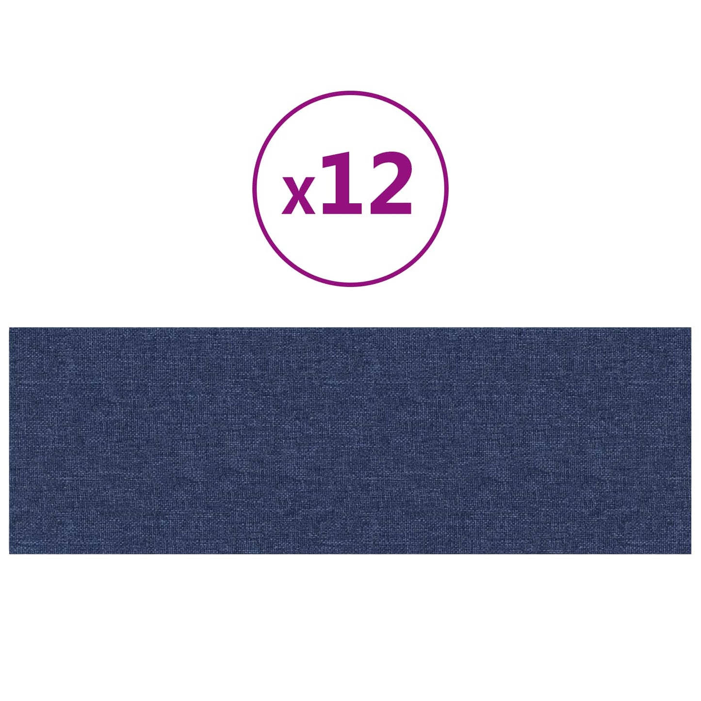 Testiera da Parete 12 pcs Blu 90 x 30 cm Tessuto | homemem39