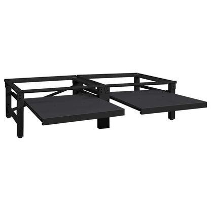 Pedestallo per Lavatrice 2 pcs Nero 124,5 x 61,5 x 32,5 cm