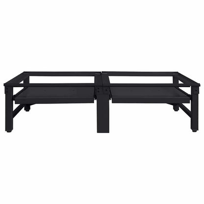 Pedestallo per Lavatrice 2 pcs Nero 124,5 x 61,5 x 32,5 cm | homemem39