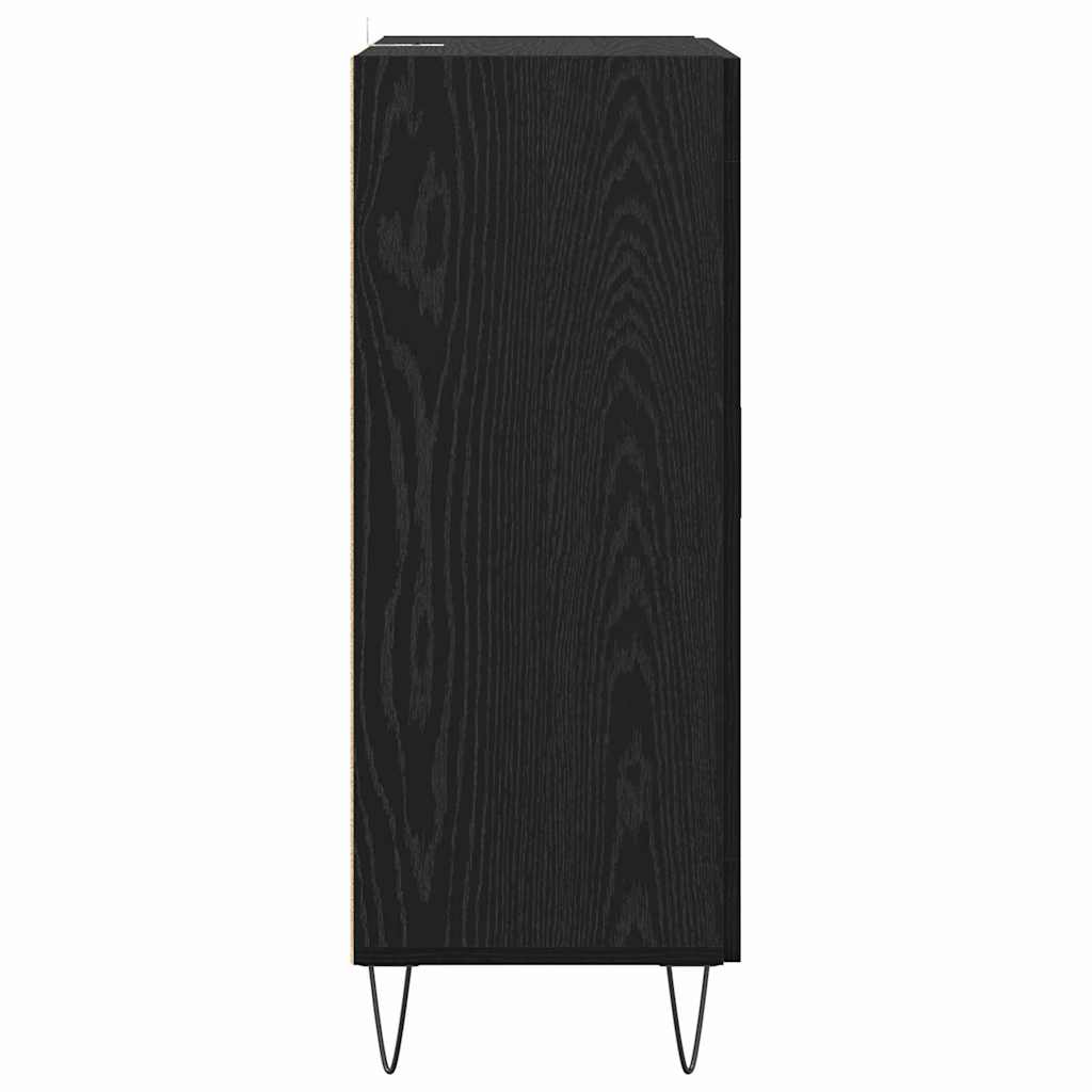 Credenza Rovere Nero 69,5 x 34 x 90 cm Legno multistrato