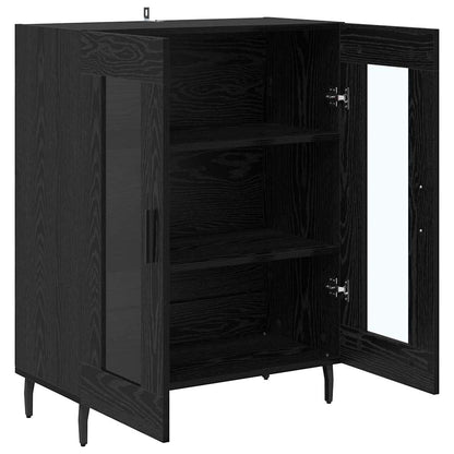 Credenza Rovere Nero 69,5 x 34 x 90 cm Legno multistrato