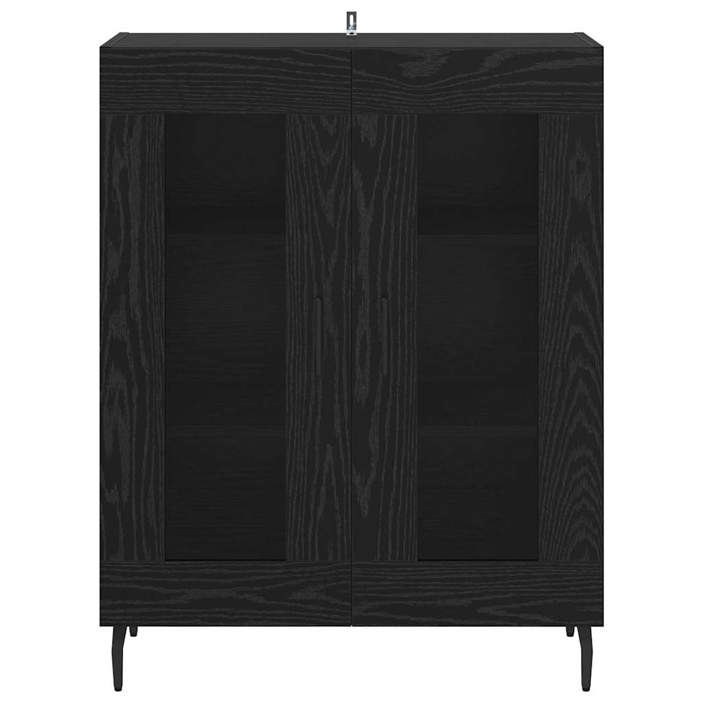 Credenza Rovere Nero 69,5 x 34 x 90 cm Legno multistrato