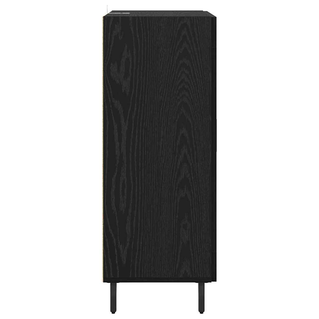 Credenza Rovere Nero 69,5 x 34 x 90 cm Legno multistrato