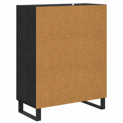 Credenza Rovere Nero 69,5 x 34 x 90 cm Legno multistrato