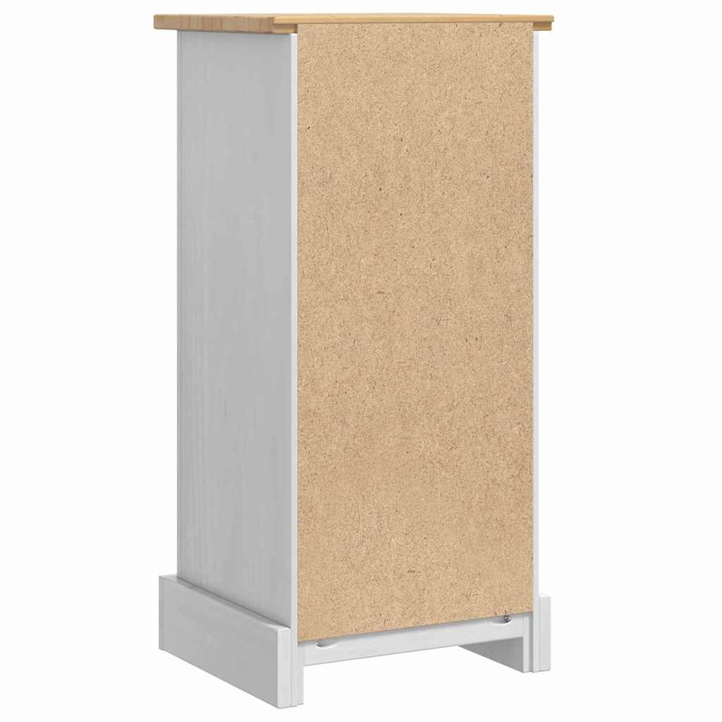 Comodino Corona Bianco 35 x 32,5 x 74 cm Pino massello