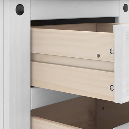 Comodino Corona Bianco 53 x 39 x 47 cm Pino massello | homemem39