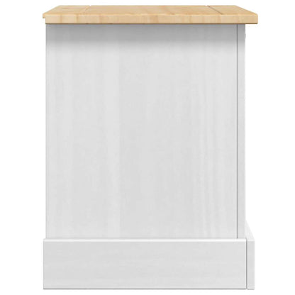 Comodino Corona Bianco 53 x 39 x 47 cm Pino massello | homemem39