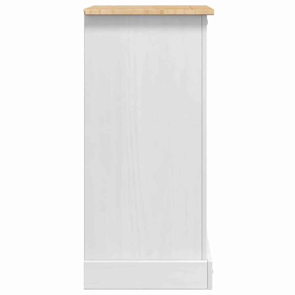 Comodino Corona Bianco 53 x 39 x 84 cm Pino massello | homemem39