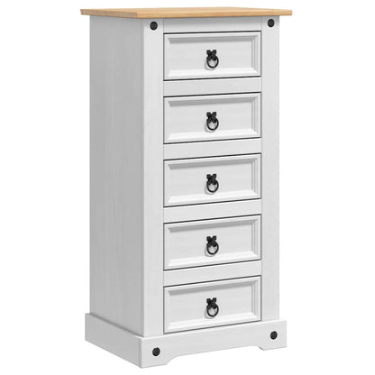 Comodino Corona Bianco 53 x 39 x 103 cm Pino massello | homemem39