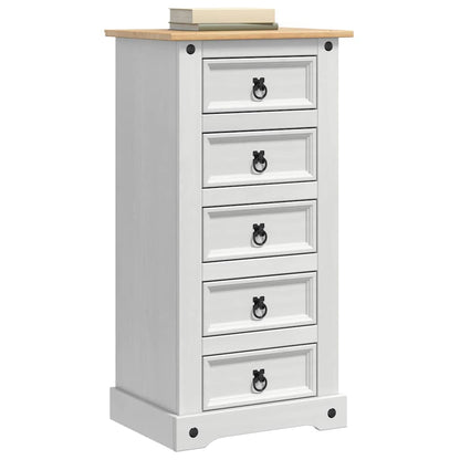 Comodino Corona Bianco 53 x 39 x 103 cm Pino massello | homemem39