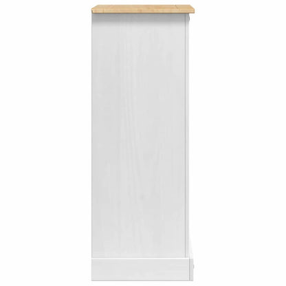 Comodino Corona Bianco 53 x 39 x 103 cm Pino massello | homemem39